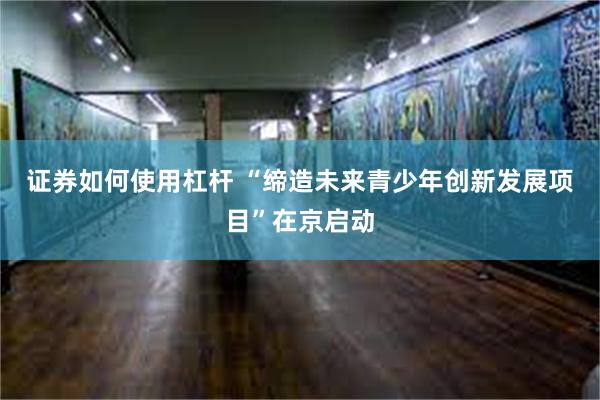 证券如何使用杠杆 “缔造未来青少年创新发展项目”在京启动