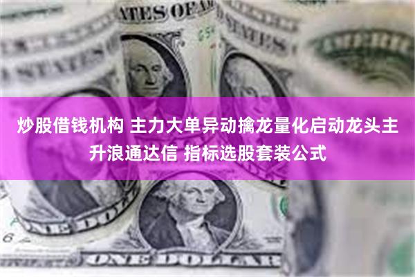 炒股借钱机构 主力大单异动擒龙量化启动龙头主升浪通达信 指标选股套装公式