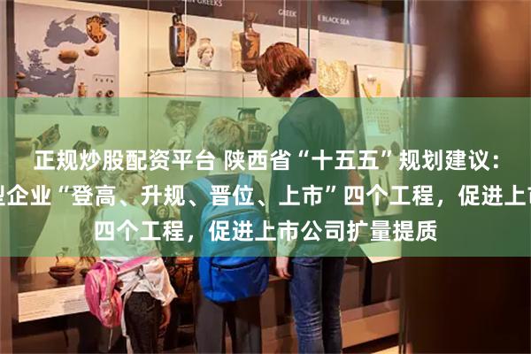 正规炒股配资平台 陕西省“十五五”规划建议：持续实施科技型企业“登高、升规、晋位、上市”四个工程，促进上市公司扩量提质